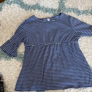 Old Navy Blue and White Striped Tunic